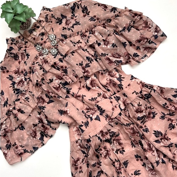 Kate Spade Prairie Rose Silk Mini Dress Pink Peony Floral Print Ruffle 8 - Picture 13 of 13